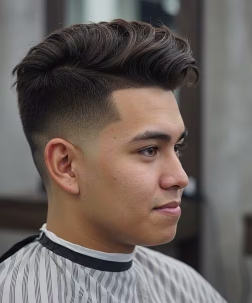 Corte masculino high fade com degradê alto