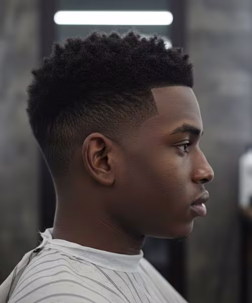 Corte masculino low fade com transição em degradê