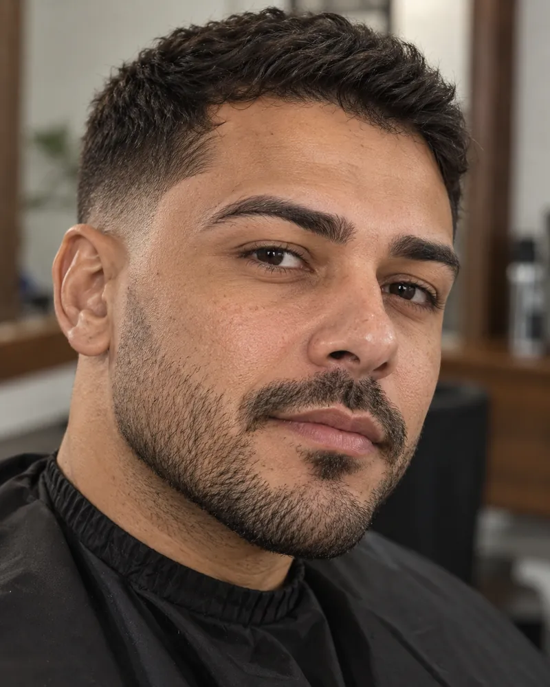 Imagem ilustrativa de sobrancelhas masculinas com acabamento discreto e formato natural